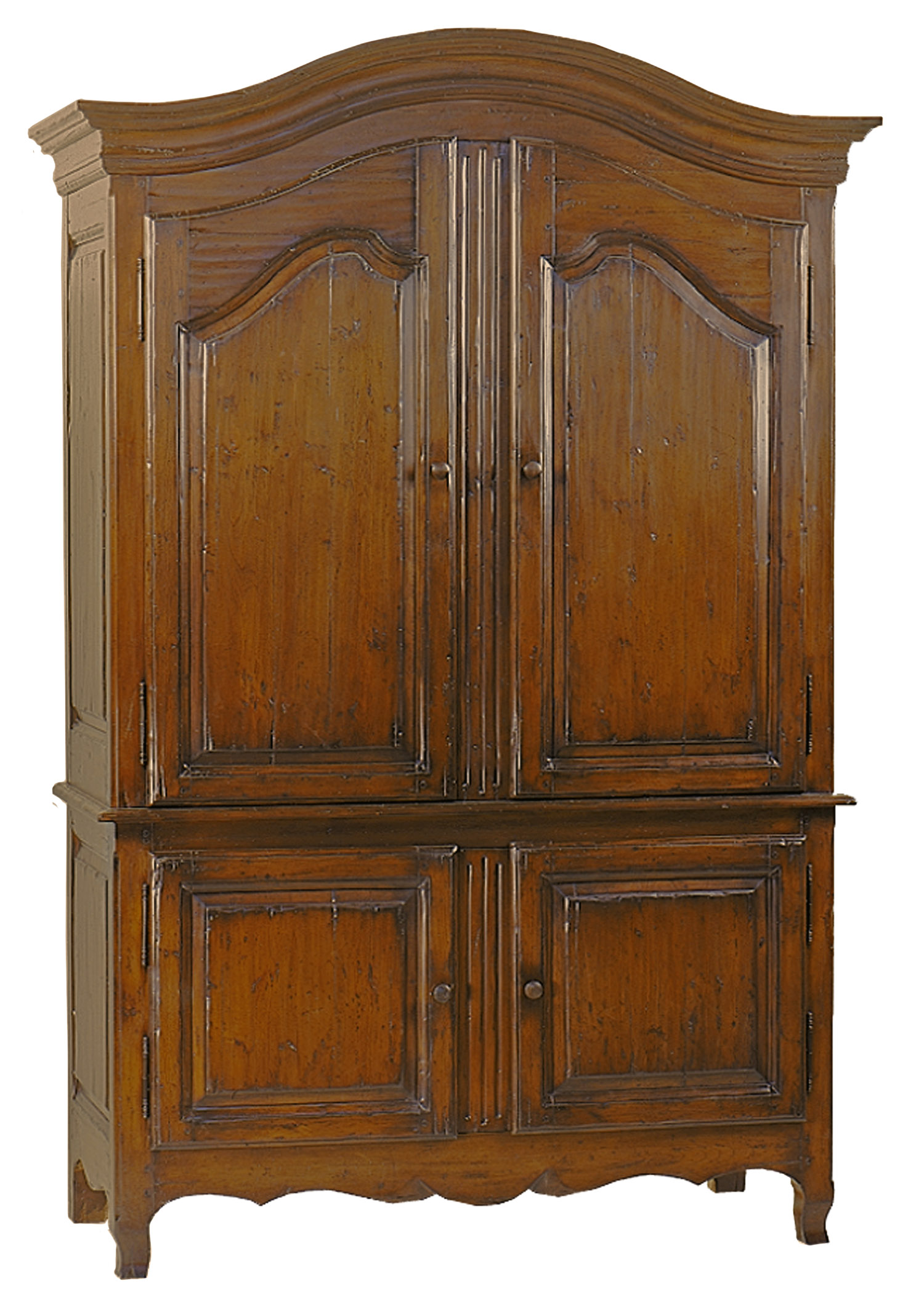 Calloway traditional painted or stained armoire cabinet by Woodland furniture