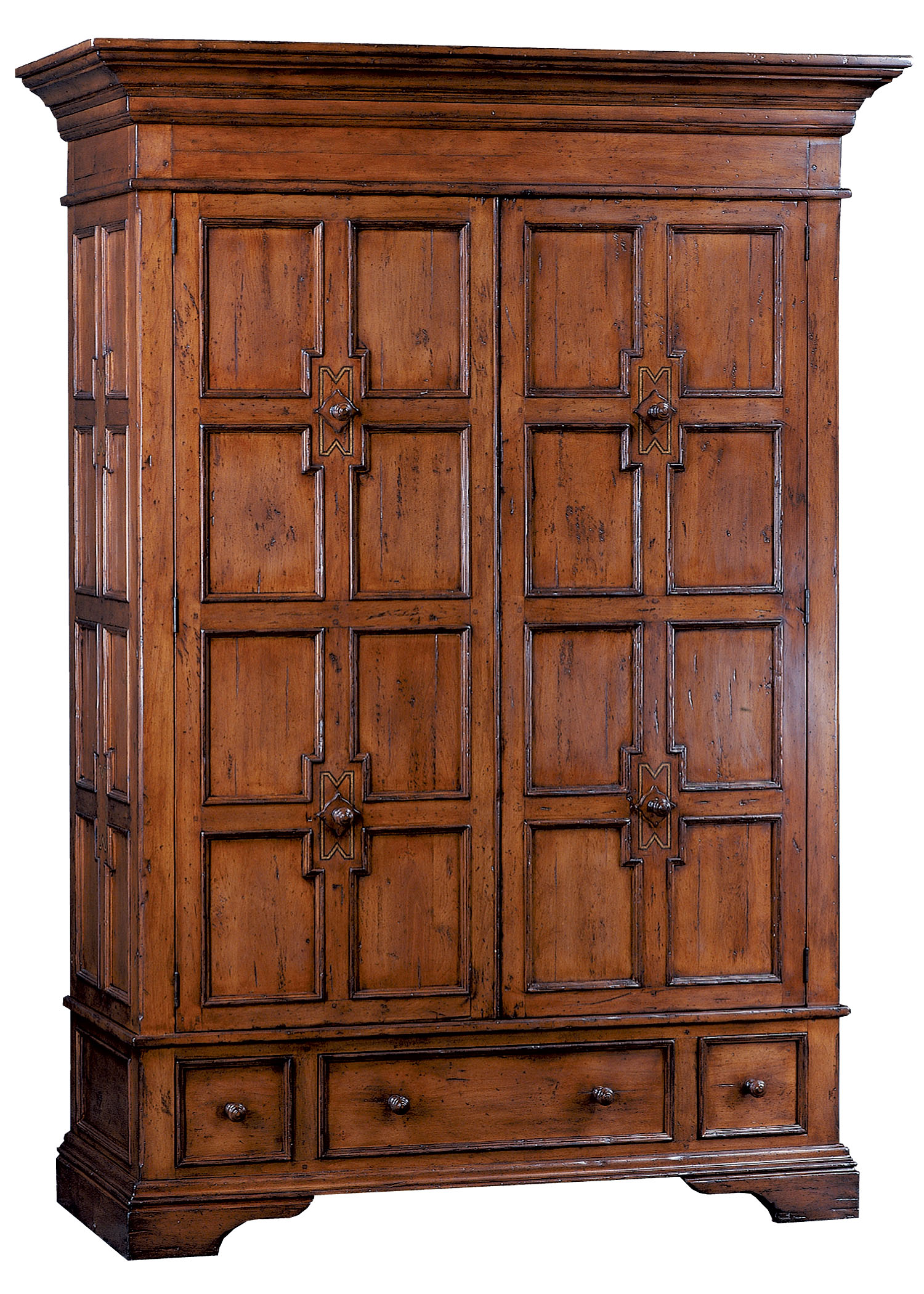 Malaga traditional armoire cabinet with doors and drawers by Woodland furniture in Idaho Falls