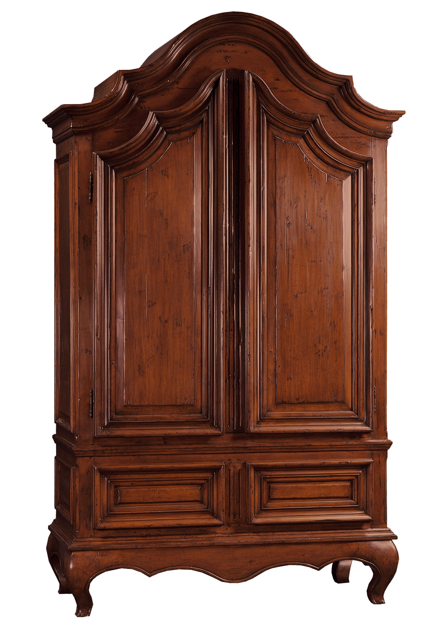 Hawthorne traditional armoire cabinet with two doors, shelves and two drawers on the bottom by Woodland Furniture in Idaho Falls