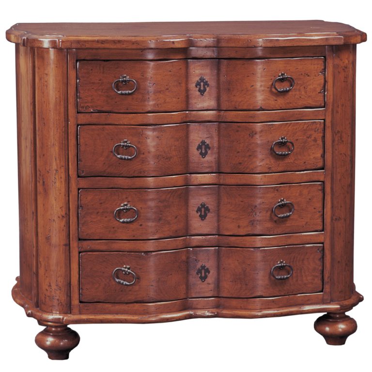 Haring traditional curved front chest of drawers dresser by Woodland furniture in Idaho Falls