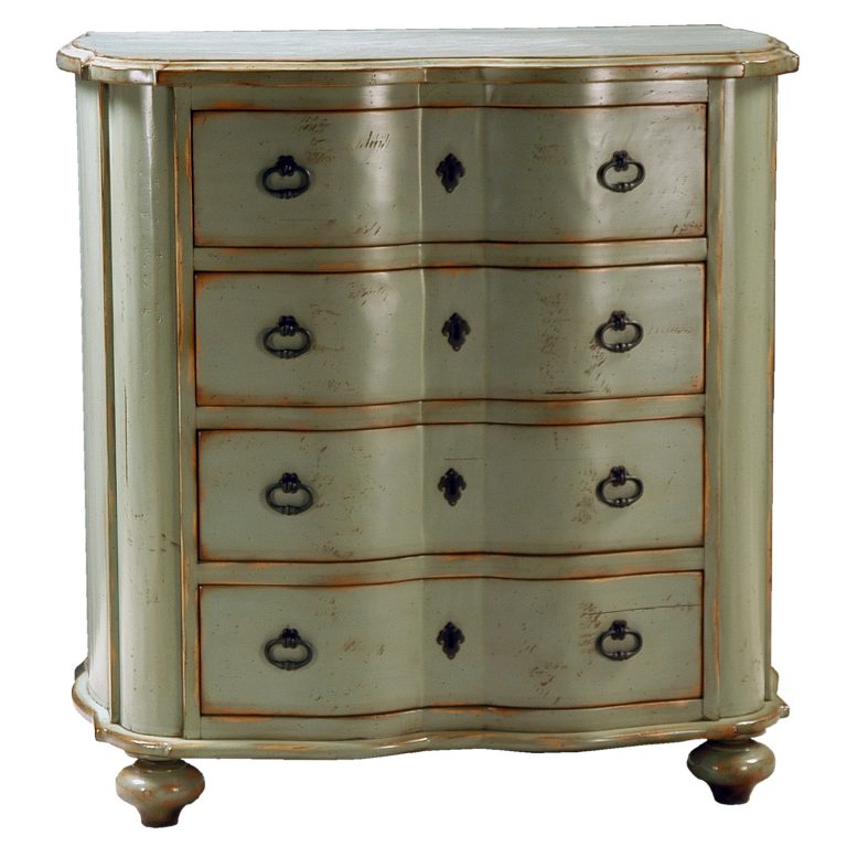 Haring traditional curved front chest of drawers dresser by Woodland furniture in Idaho Falls