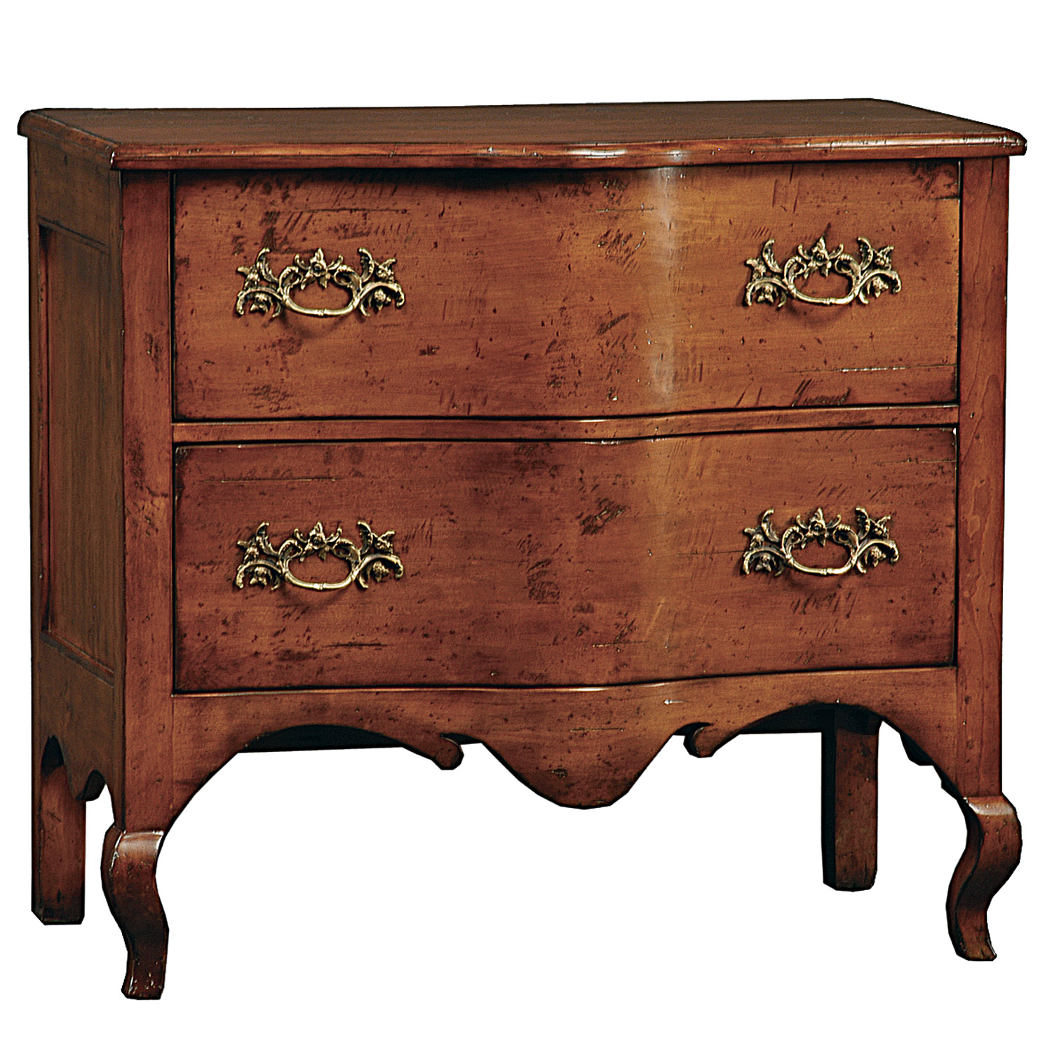 Brenelle antique traditional chest or drawers dresser on legs by Woodland furniture in Idaho Falls
