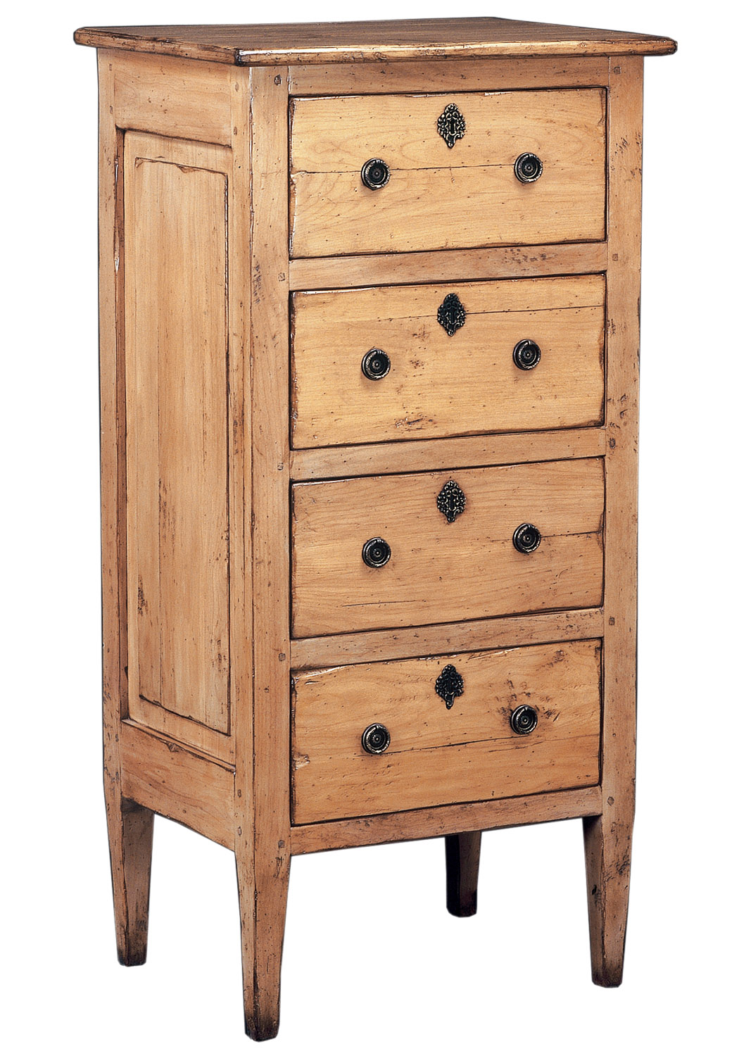 Concord traditional upright narrow chest of drawers farmhouse dresser by Woodland furniture in Idaho Falls