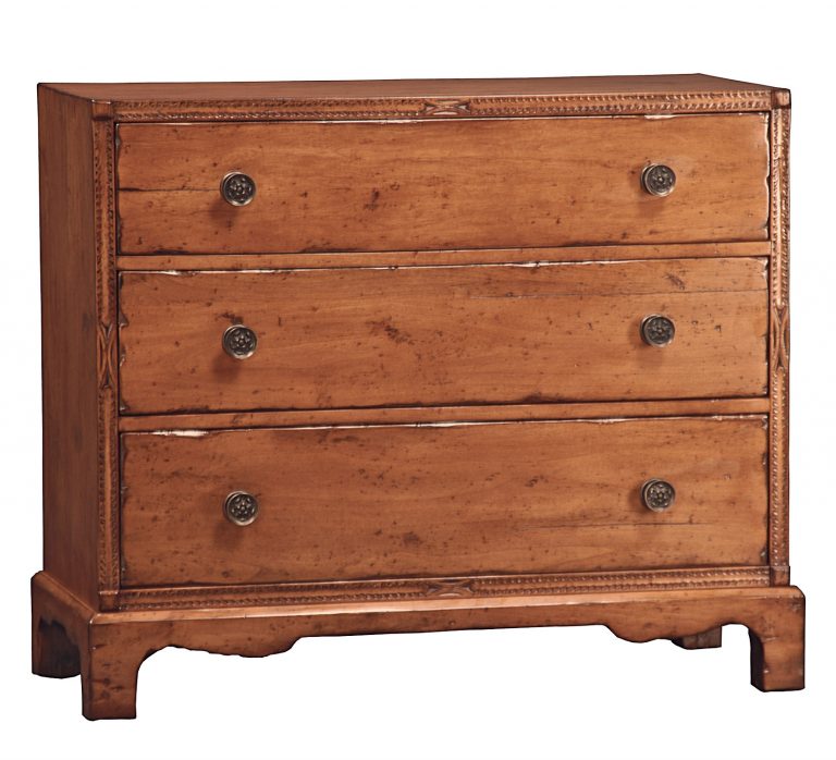 Celano traditional transitional chest of drawers dresser with carved motif by Woodland furniture in Idaho Falls