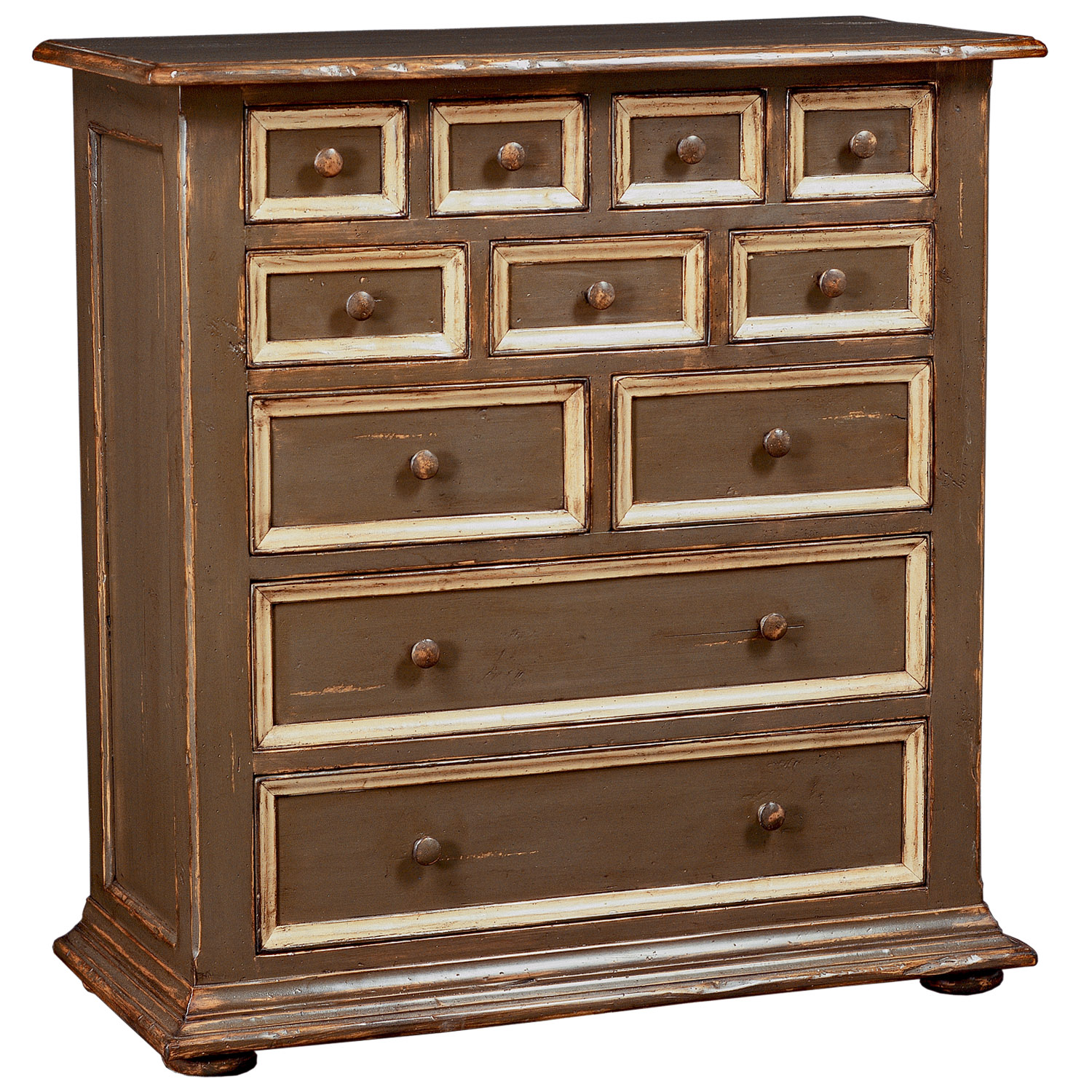 Crantston tradtional painted accented chest of drawers dresser by Woodland Furniture in Idaho Falls