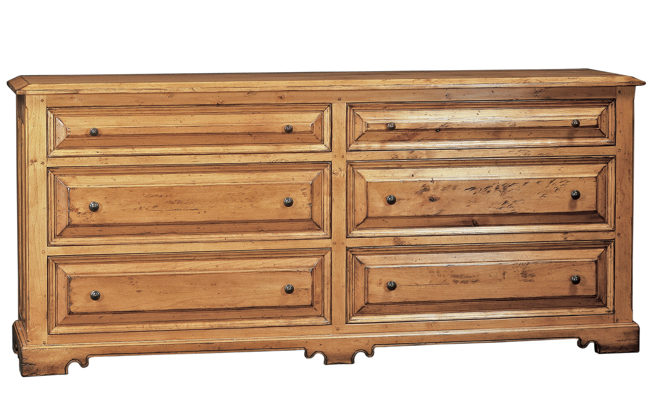 Suffolk traditional stained chest of drawers dresser by Woodland furniture in Idaho Falls