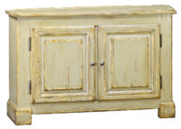 Russell painted distressed server cabinet by Woodland furniture in Idaho Falls