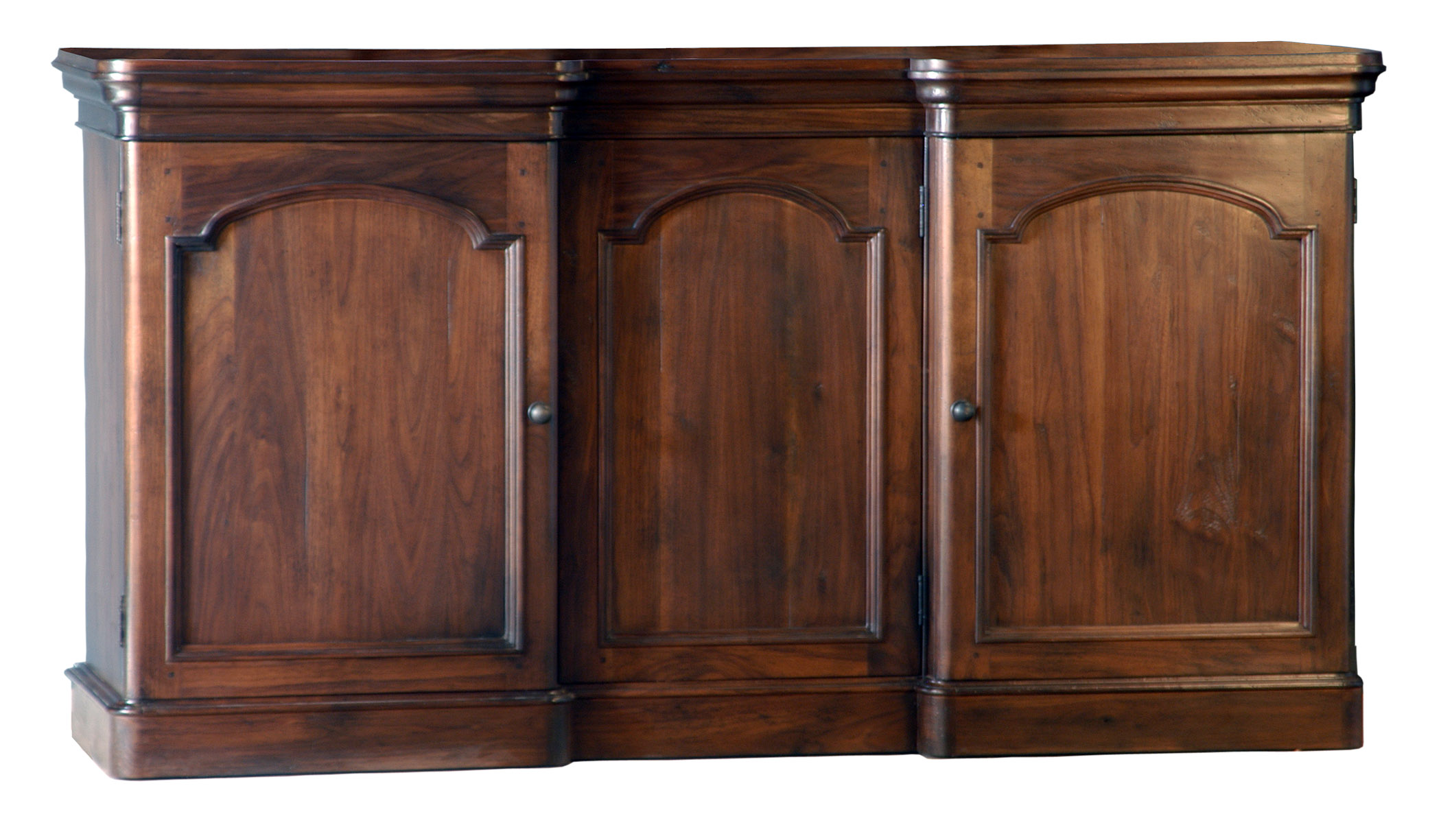 Cullen server buffet cabinet with arched panels by Woodland furniture in Idaho Falls