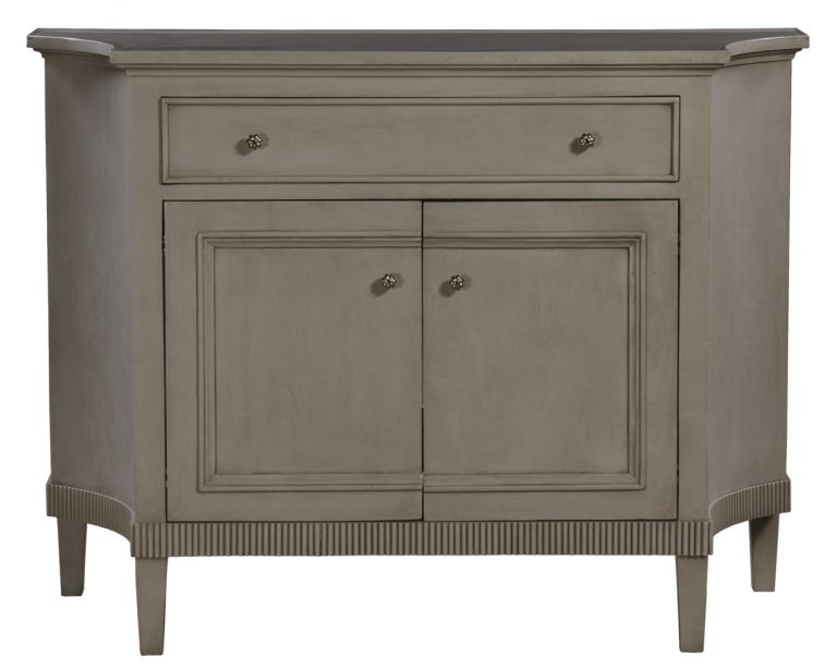 Whitacre transitional curved corner cabinet or vanity by Woodland furniture and cabinetry in Idaho Falls