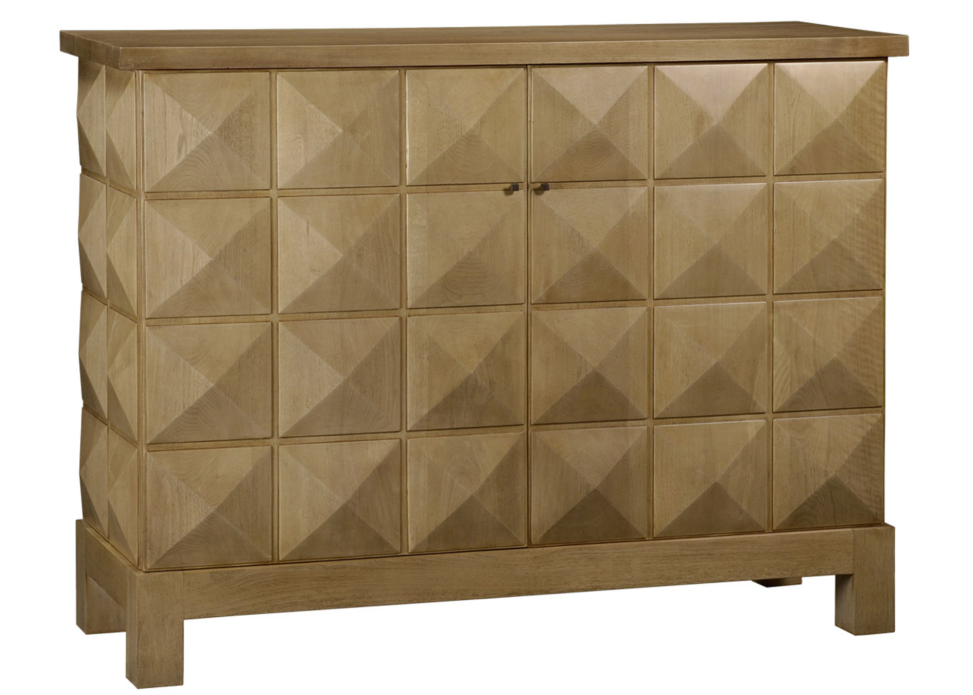 Kasai modern contemporary server cabinet with diamond door pattern by Woodland furniture in Idaho Falls