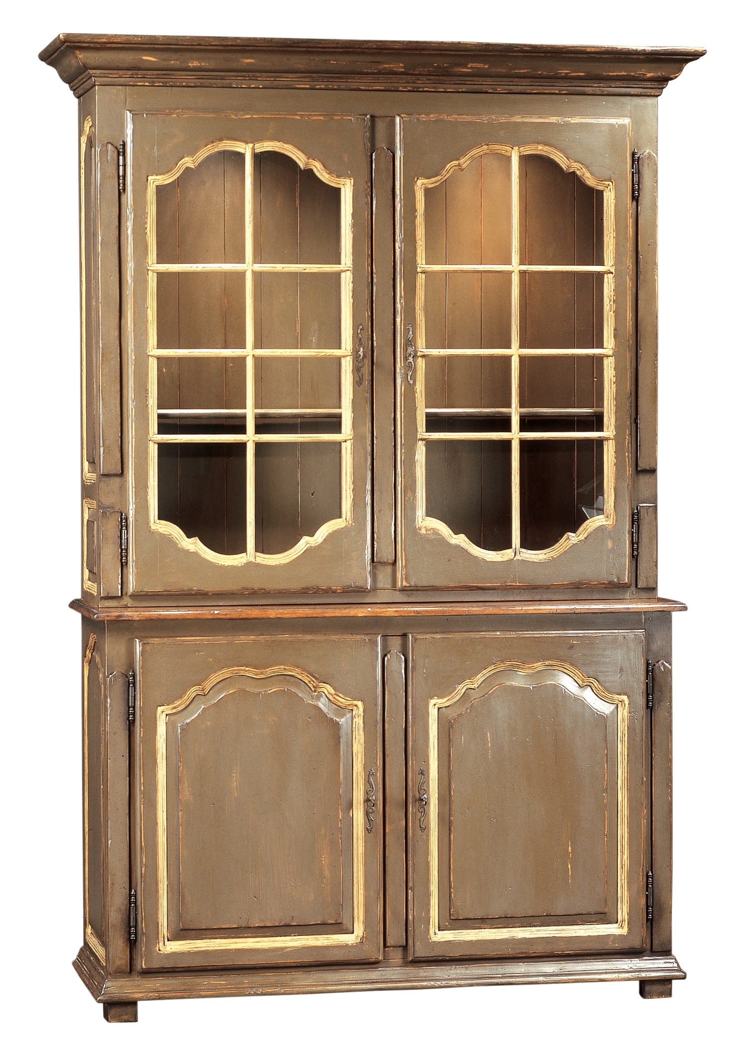 Harper traditional painted hutch and farmhouse cabinet by Woodland furniture in Idaho Falls