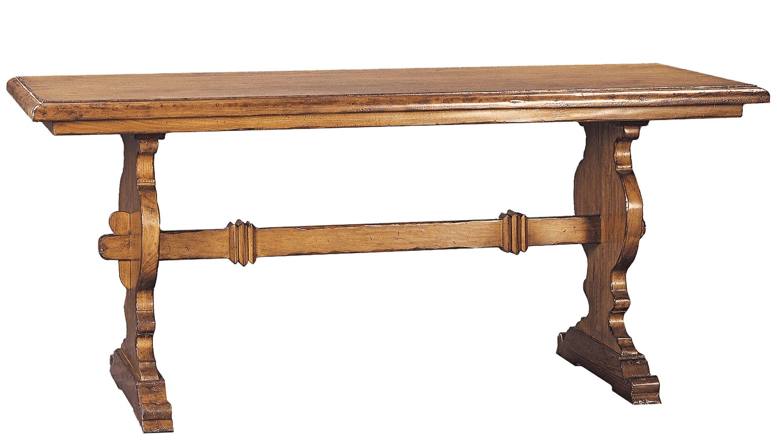 Cooper traditional trestle sofa table console by Woodland furniture in Idaho Falls