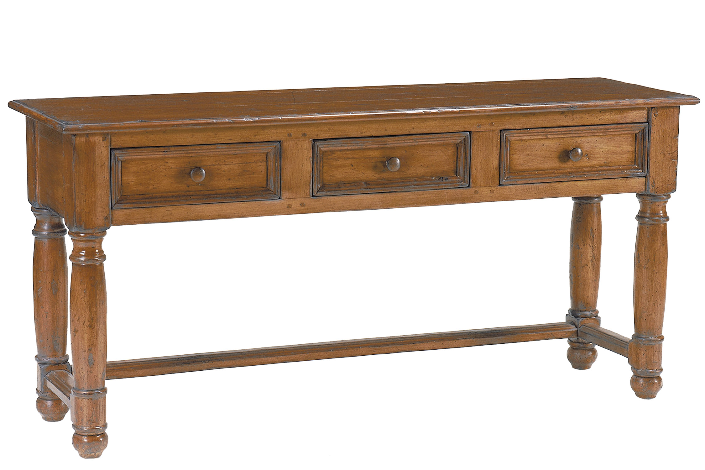 Ashley traditional farmhouse country console sofa table by Woodland furniture in Idaho Falls