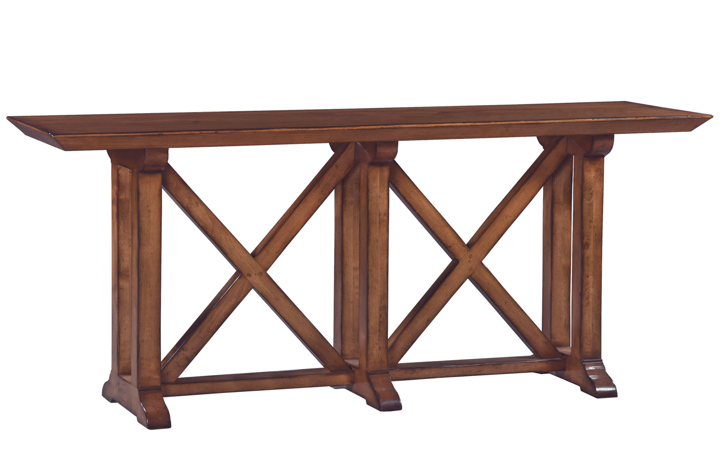 Xavier transitional contemporary sofa table console by Woodland furniture in Idaho Falls