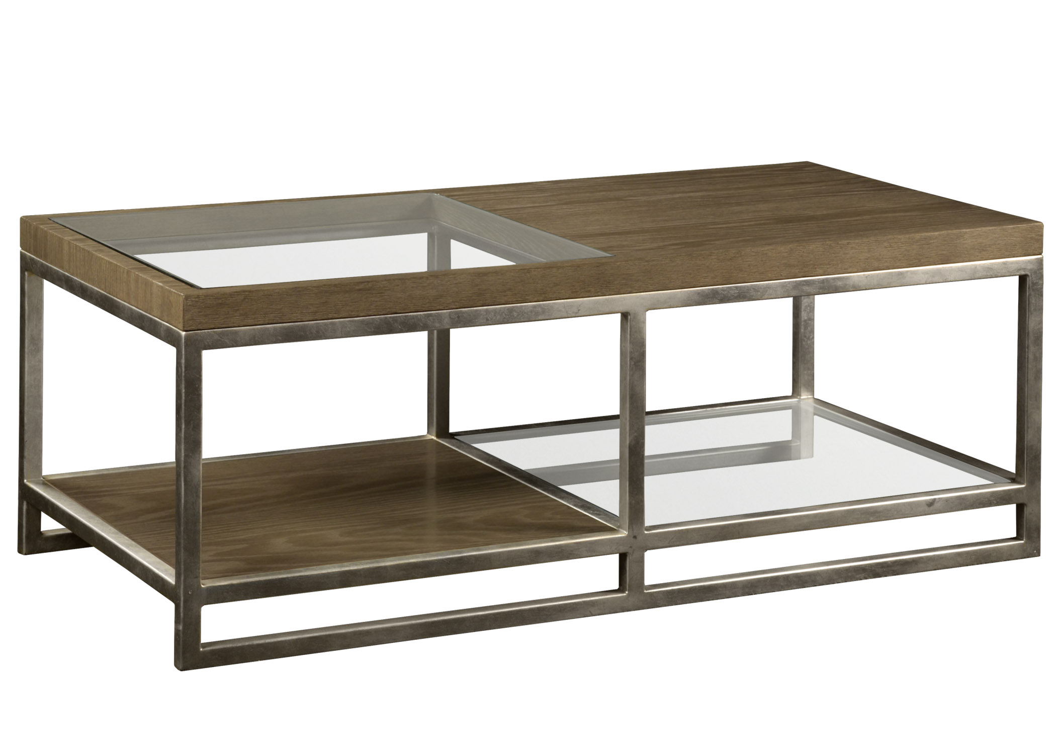 Murray contemporary / modern / transtional metal and wood cocktail or coffee table by Woodland furniture in Idaho Falls USA