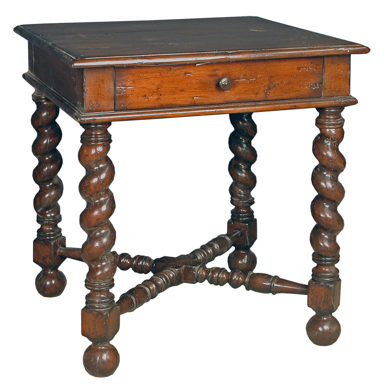 Otto traditional spindle twist leg side end table by Woodland furniture in Idaho Falls USA