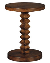 Jesting modern contemporary transitional geometric pedestal side or end table by Woodland furniture in Idaho Falls