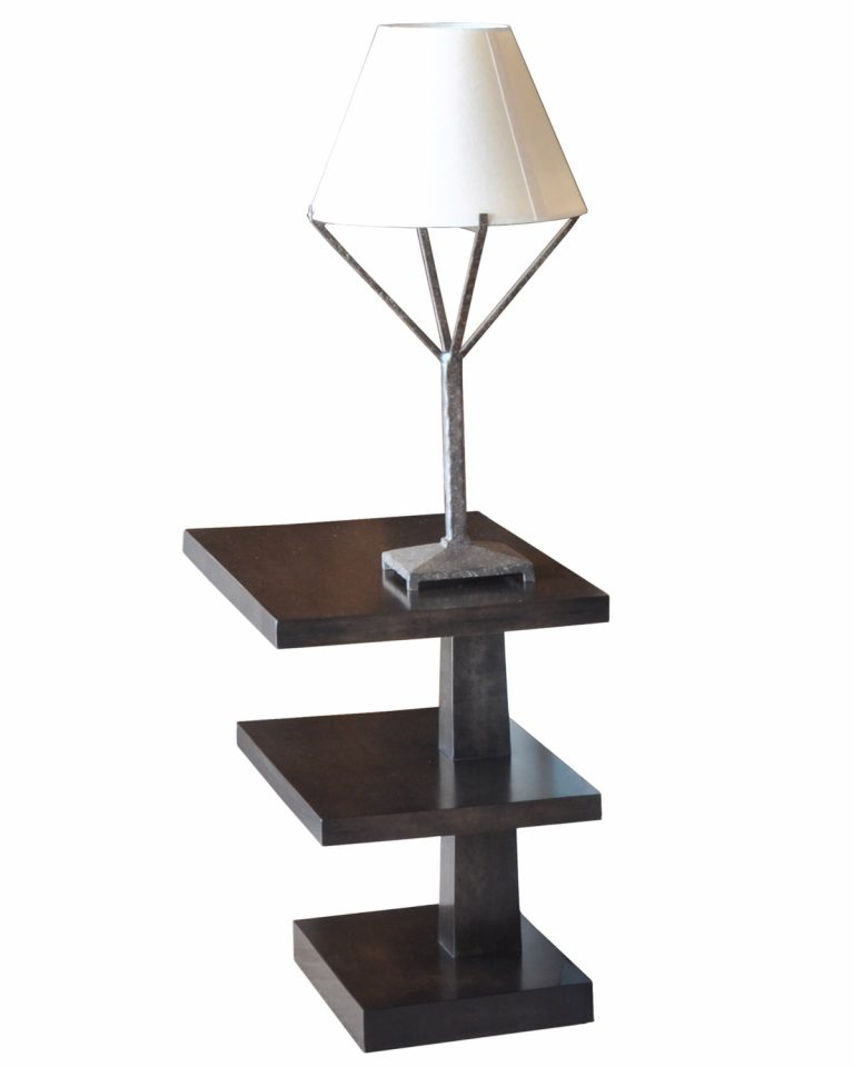 Margot contemporary modern three shelf side or end table by Woodland furniture in Idaho Falls