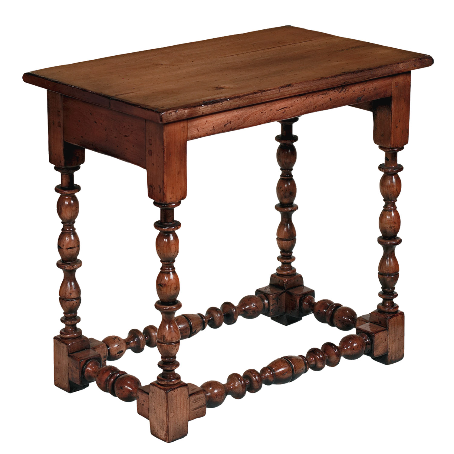 Manfred traditional spindle twist leg end side table by Woodland furniture in Idaho Falls USA