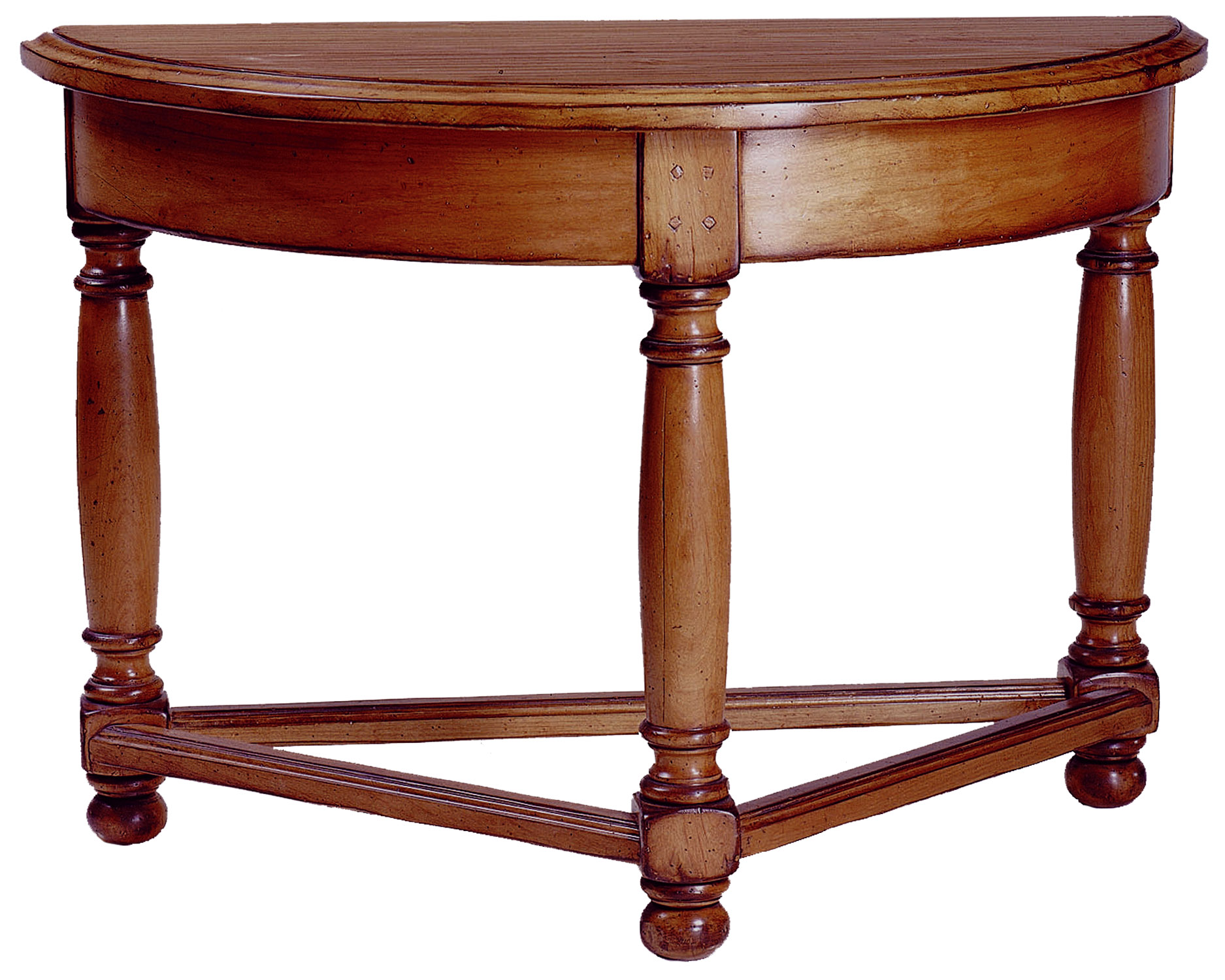 Cassia traditional demilune side table end table by Woodland furniture in Idaho Falls
