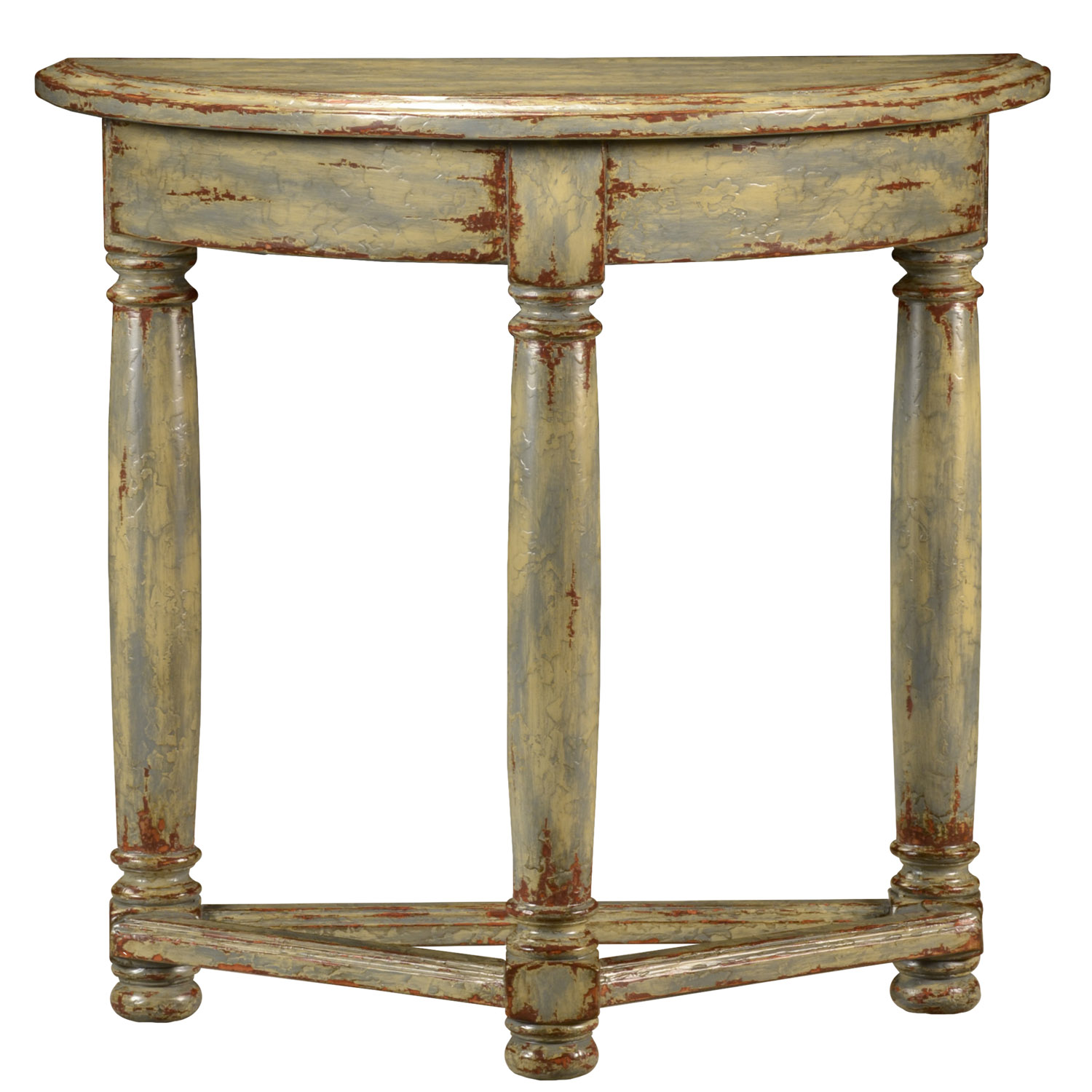 Cassia traditional demilune side table end table by Woodland furniture in Idaho Falls