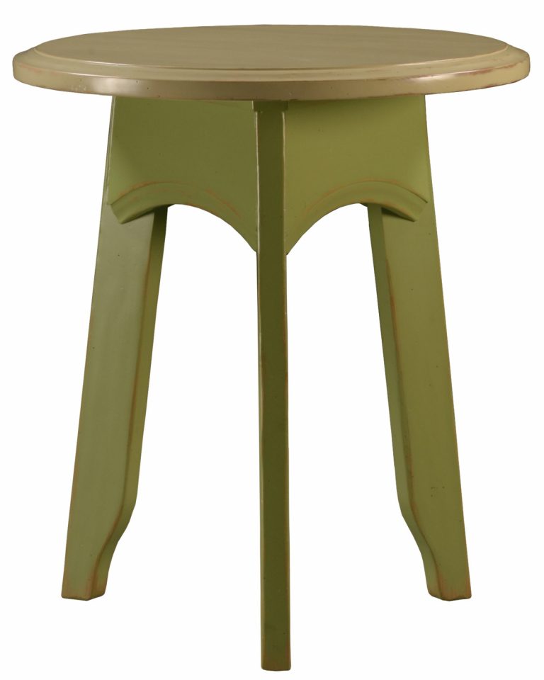 Manchester traditional country painted round tripod leg side or end table by Woodland furniture in Idaho Falls