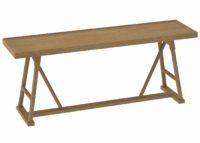 Theo contemporary / transitional mountain modern console or sofa table by Woodland furniture