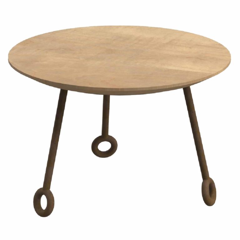 Les Puces contemporary mid-century modern transitional side or end table by Woodland furniture and James Duncan Design