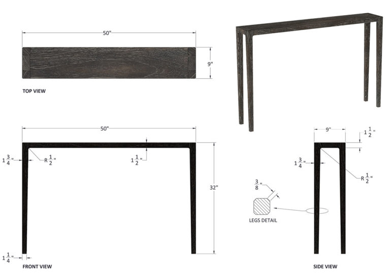 Antwerp Console – James Duncan Collection JD-107 - Image 3