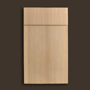 Vertical slab kitchen cabinet door style by Woodland